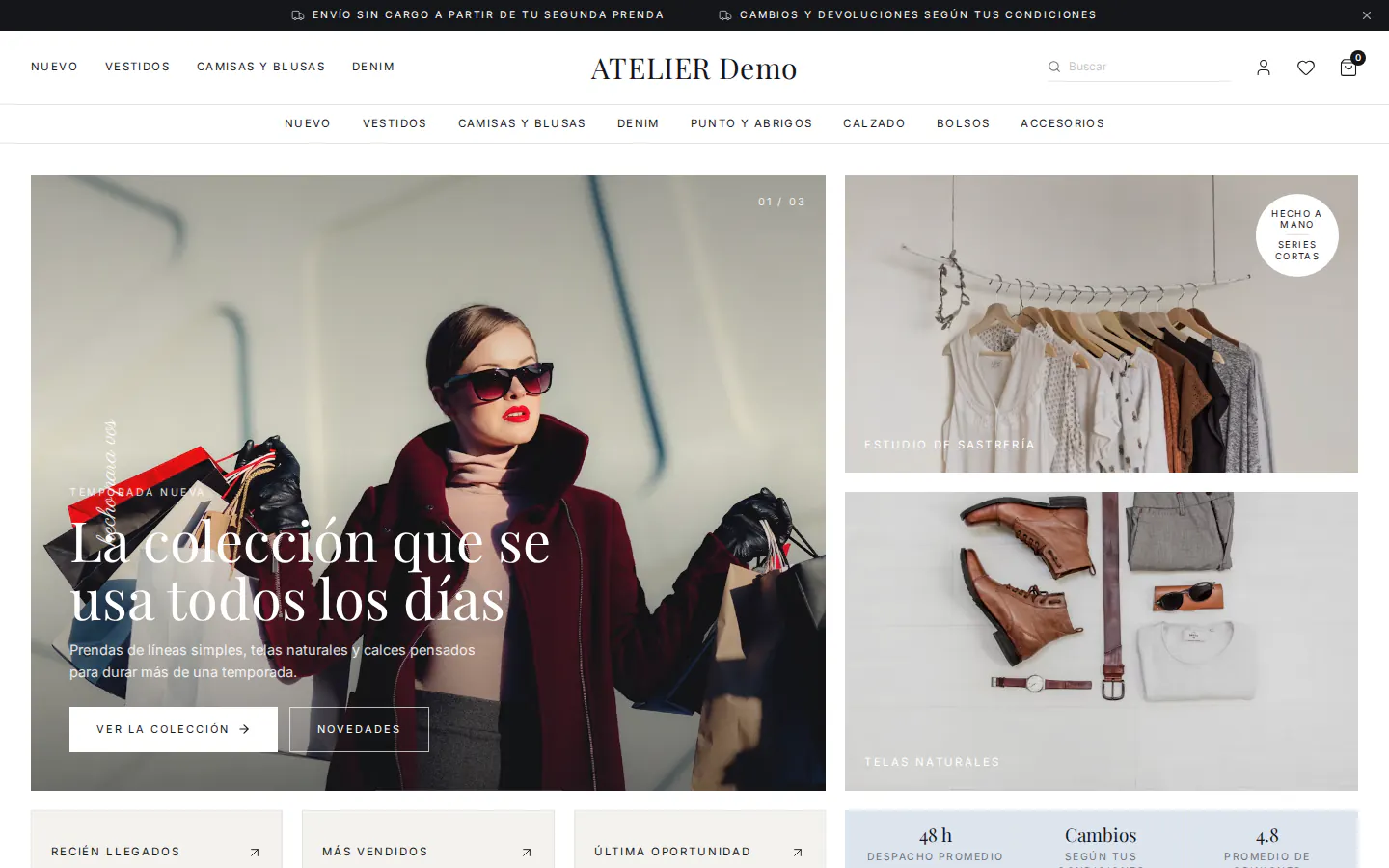 Template ATELIER — Moda