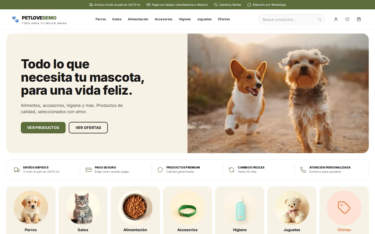 Template PETLOVE — Mascotas