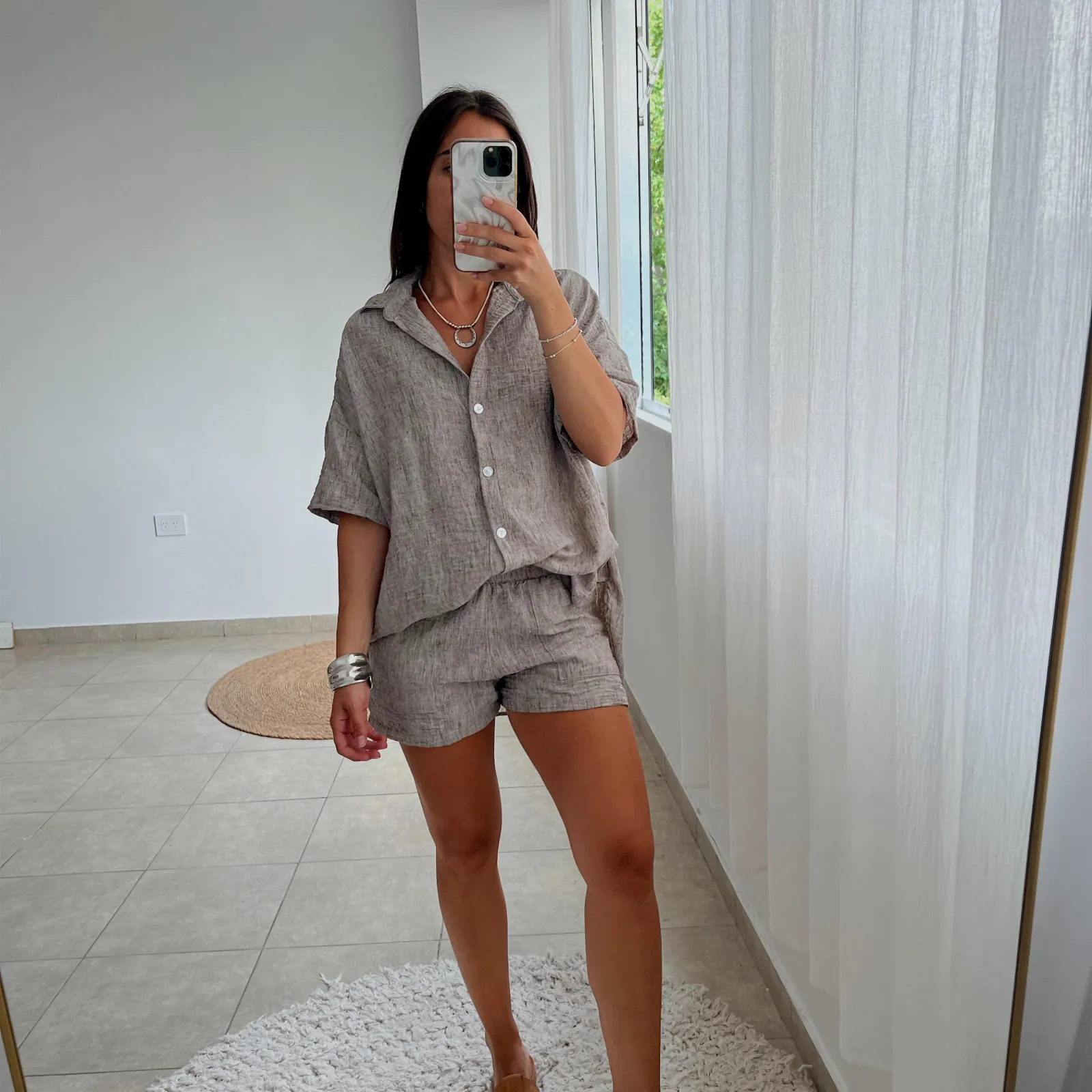 SET BAMBU CAMISA Y SHORT 