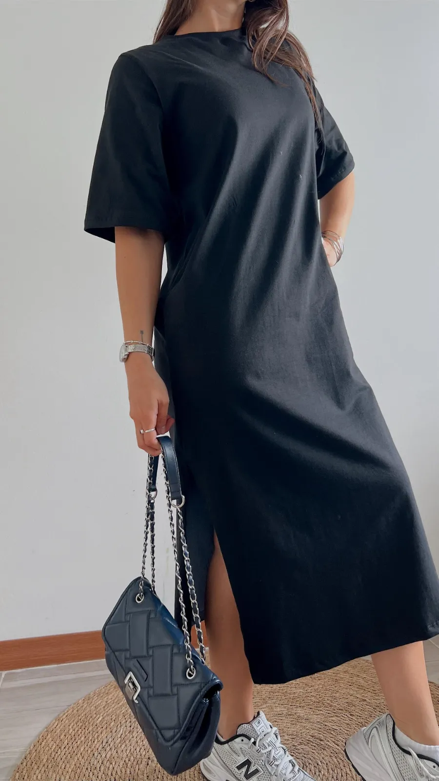 Vestido cómodo algodón estilo remerón
